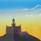 1978 Signed Lew Achen 1/79 Serigraph Art COA Cabrillo Lighthouse San Diego, CA