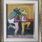 Signed Cesar Caracas El Güegüense Painting #2 Nicaraguan Artist Miami, Florida