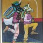 Signed Cesar Caracas El Güegüense Painting #2 Nicaraguan Artist Miami, Florida