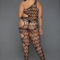 NEW Sexy BeWicked Women's IN YOUR DREAMS Fishnet Bodystocking Black Lingerie