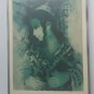 Signed Yehuda Vardi Expressionist Portrait Girl 34/150 Lithograph Art Print