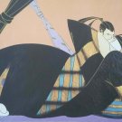 Rare Hand Signed Jorge Acevedo Rafael Samurai Warrior Lover w/ Geisha Woman