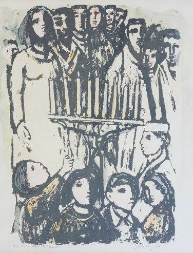 Frank Kleinholz - Come, Let us light the Menorah - Hannukah Chanukah Art Print