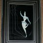 Signed Vintage Erte Wings of a Show Girl - Blue dress - Large Framed Art Print