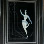 Signed Vintage Erte Wings of a Show Girl - Blue dress - Large Framed Art Print