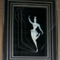 Signed Vintage Erte Wings of a Show Girl - Blue dress - Large Framed Art Print