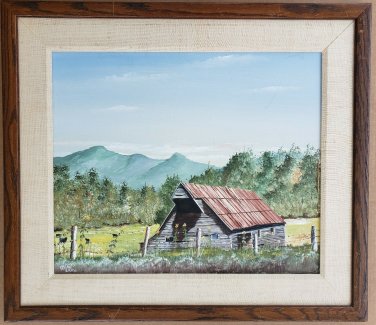 Original Art Landscape Painting by Gene Cox - Cades Cove - Smokey Mountains