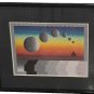 1988 Signed Carl CJ Latimore Contemporary Africa Egypt Lithographic Art Print