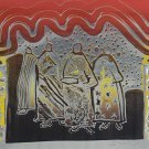 Signed MARILYN SICA Shadrack FOIL EMBOSSED JUDAICA ART MIXED MEDIA ARTIST PROOF