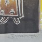 Signed MARILYN SICA Shadrack FOIL EMBOSSED JUDAICA ART MIXED MEDIA ARTIST PROOF