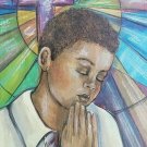 Our Father - African American Boy Mixed Media Art Oil Painting by Frank Walcutt Our Father - African American Boy Mixed Media Art Oil Painting by Frank Walcutt