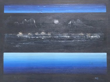 Signed Ricky Washington aka 515 Original Abstract Grafitti Outsider Art Painting