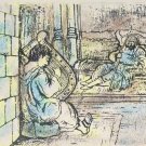 HAND SIGNED MARILYN SICA Saul & David JUDAICA ART ARTIST PROOF LITHOGRAPH PRINT