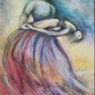 Signed Lori Hlavsa TOGETHER AGAIN Ltd. Ed Mixed Media Hand Embellished Art Print
