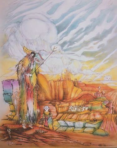 RARE Original Richard Lovelace 3/100 Native American Indian Ltd. Ed. Art Print
