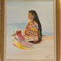 Signed Helley Southwestern Native American Indian Woman Portrait Art Painting