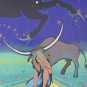 Signed Judit Nador Ltd. Ed. 77/250 Taurus Zodiac Mysticism Shaman Lithograph Art
