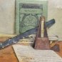 Signed & Original T.A Tobiasson MUSICAL INSTRUMENTS Still Life Vintage Painting