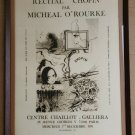 1976 Micheal O'rourke Chopin Exhibition Art Poster Print Micheal Farrell France