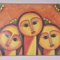 2010 Signed MIGUELA Three Woman Large Framed Art Painting Dominican Republic