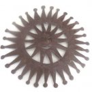 Signed Jean Pierre Bertrand Handmade Metal SUN FACE Sculpture Haitian Wall Art