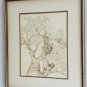 Original 1973 Signed Randy Fereday Color & ink Illustrative Framed Art Florida