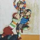 1976 GRACIELA RODO BOULANGER - An American Portrait - Football Poster Art Print 1976 GRACIELA RODO BOULANGER - An American Portrait - Football Poster Art Print