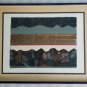 Signed & Numbered 1/1 Becky Sansing Gold Birds II Mixed Media Art Collage Print