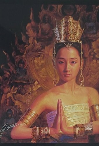Signed JIA LU - PEACE / UNKNOWN - Lithograph Framed Contemporary Asian Art Print