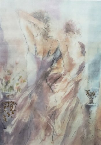 Hand Signed & Numbered Gary Benfield QUICK MOVEMENTS Serigraph Framed Art Print