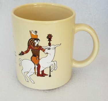 Vintage Egyptian ARIES - HORUS Zodiac Astrology Novelty Coffee Mug Kemet Africa
