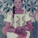 RARE Eugenia Louis SELF PORTRAIT - San Miguel de Allende - Mexico Naif Art Print RARE Eugenia Louis SELF PORTRAIT - San Miguel de Allende - Mexico Naif Art Print