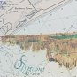 1995 Signed S. Downs Hilton Head Island LIGHTHOUSE SOUTH CAROLINA Map Art Print