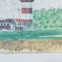 1995 Signed S. Downs Hilton Head Island LIGHTHOUSE SOUTH CAROLINA Map Art Print