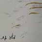 Signed Moshe Gat Fisherman Framed Vintage Lithograph Print Listed Israeli Artist
