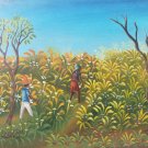 Original & Signed Maurice Guerre - Workers in the Field - Haitian Art Painting Original & Signed Maurice Guerre - Workers in the Field - Haitian Art Painting