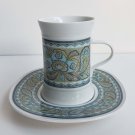Rare Vintage Sango Rubaiyat Quadrille 1 Tea Cup and Tea Saucer Plate Set Made in Rare Vintage Sango Rubaiyat Quadrille 1 Tea Cup and Tea Saucer Plate Set Made in