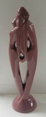 Vintage Haeger Couples  Man Woman - Harmony Love - Pink Mauve Statue Art Deco