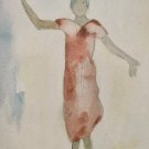 Framed & Matted Cambodian Dancer - Auguste Rodin 1906 Archival Quality Art Print