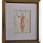 Framed & Matted Cambodian Dancer - Auguste Rodin 1906 Archival Quality Art Print