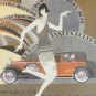 Poster Art Deco Roaring Jean Monneret 90e Living Room Independent Paris 1979