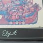 Signed Amram Ebgi Title: "Noah and the Ark " Colored Lithograph Print Framed Jud