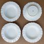 WOW! (4) Lynn Hollyn Porta Portugal White Scalloped 11" Dinner Plates Dinnerware