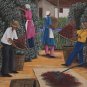 Signed Rosa Maria Coffee Plantation Naif Folk Art Brazil Latin America Painting