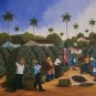 Signed Rosa Maria Coffee Plantation Naif Folk Art Brazil Latin America Painting