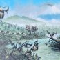 1975 Signed Pedro & Jorge S. Guarderas Landscape Art Canvas Painting EQUADOR
