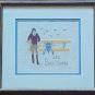 Vintage Renie Gloth Studio - The Barnstormer - Airplane Pilot Framed Needlework