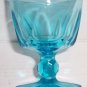 Fostoria (2) Crystal Virgina Blue Water Goblet Ice Tea Goblet Glasses