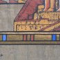 Framed Egyptian Map, Landmarks, & Ancient Cities on Papyrus Art Signed Painting