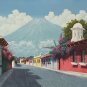 Rare Signed Agustin Davila Lumez  Latino Hispanic Painting Art ANTIGUA GUATEMALA
